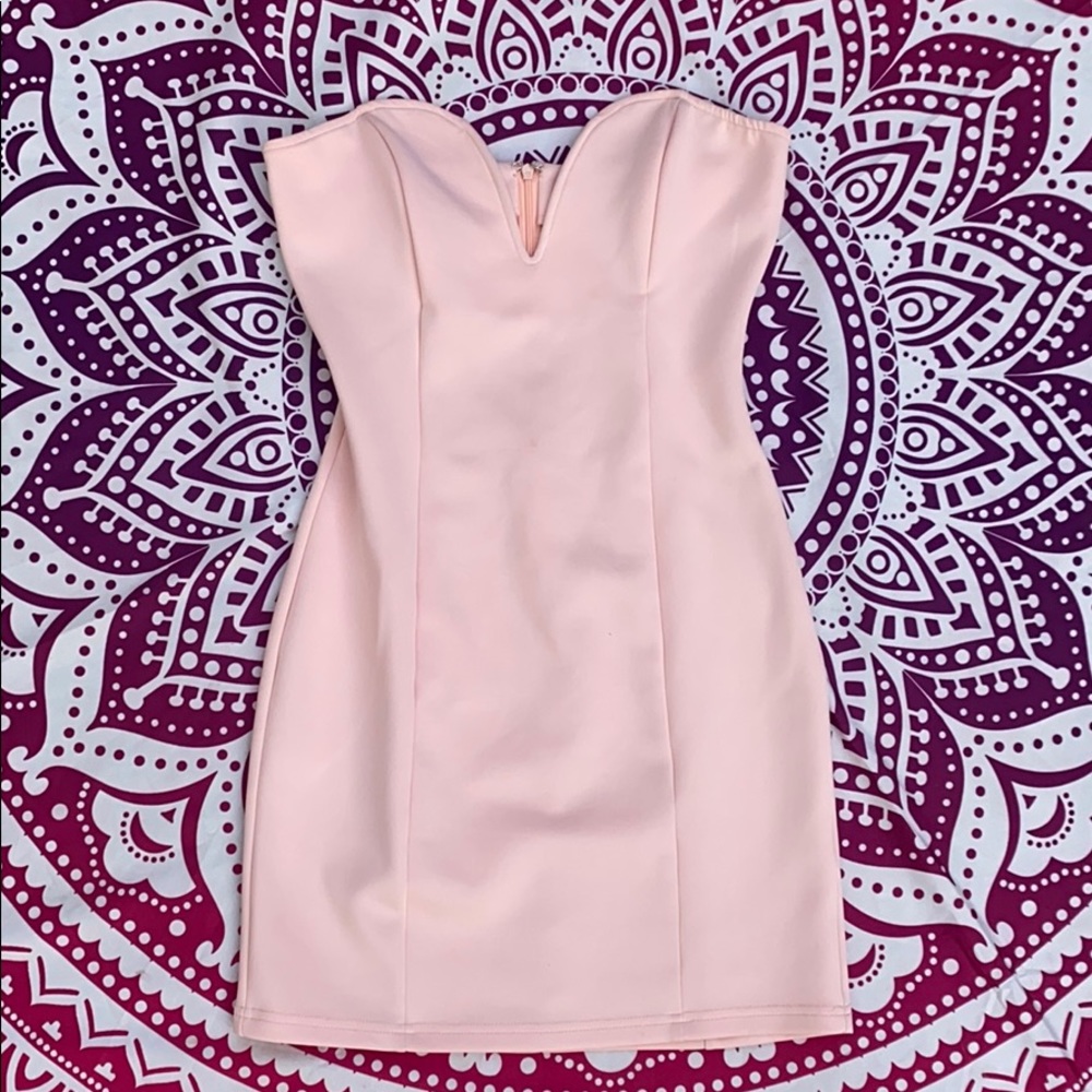 Pink Strapless Tobi Mini Dress
